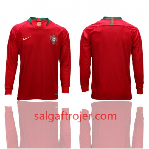 Portugal Fodboldtrøjer Hjemmebanesæt VM 2018 Langærmet Portugal Fodboldtrøjer Hjemmebanesæt VM 2018 Langærmet